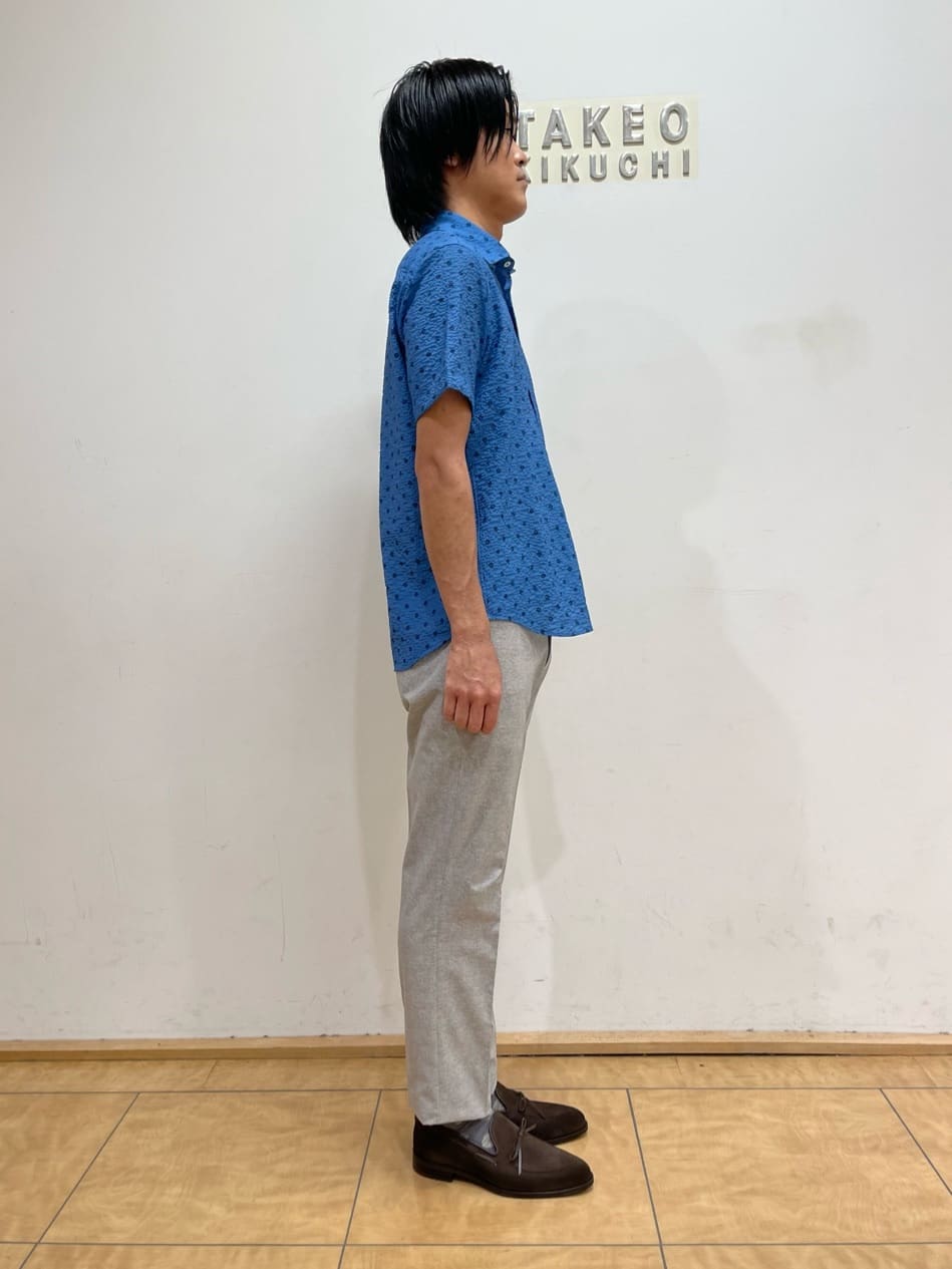 TAKE✳︎さんの「TAKEO KIKUCHI｜【抗菌防臭】COOL DOTS（R）ドビープリント パンツ」を使ったコーディネート