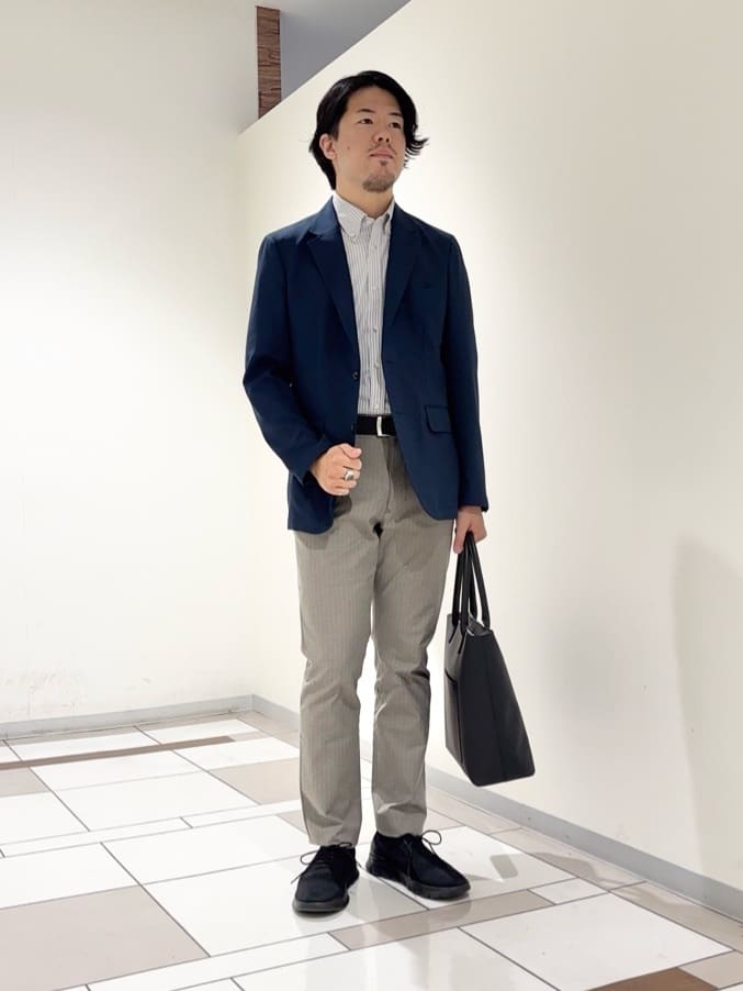 及川さんの「TAKEO KIKUCHI｜【COOL CITY WEAR】アーバンクール ジャケット /接触冷感・吸水速乾」を使ったコーディネート