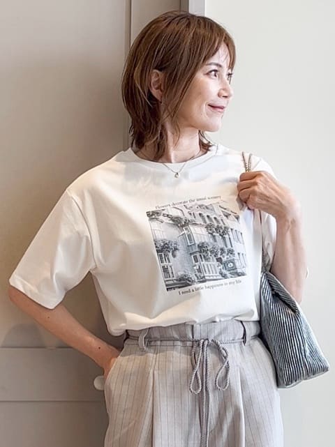 yamakoさんの「grove｜ロープベルトで差がつく 洗練リラックスパンツ」を使ったコーディネート