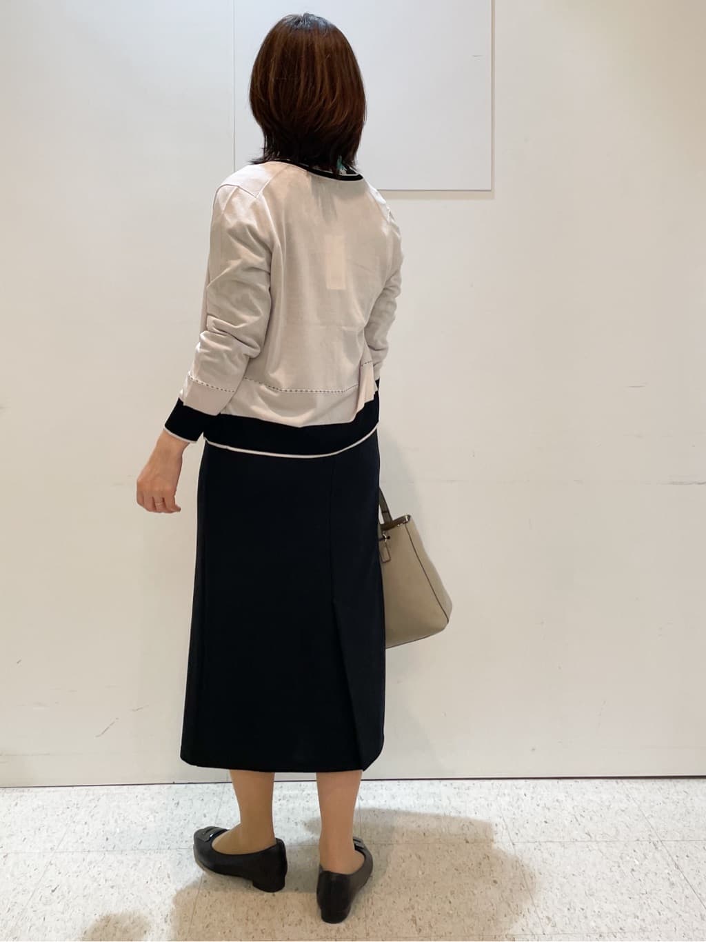 めいさんの「Reflect｜【WEB先行カラーあり／手洗い可／アンサンブル可】バイカラーカーディガン」を使ったコーディネート