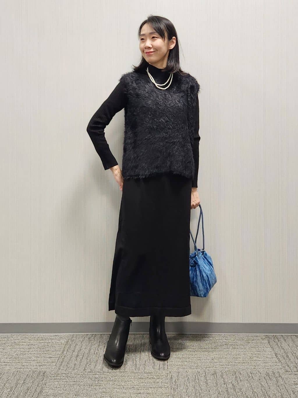 naraさんの「Dessin｜ウール混クルーネックコート」を使ったコーディネート