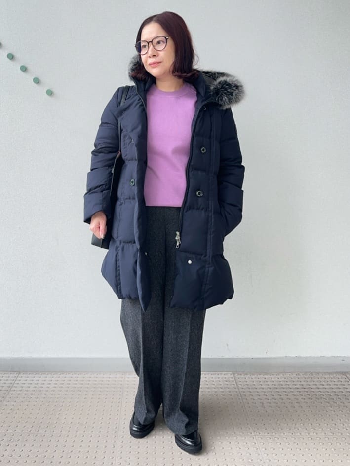 Asamiさんの「DRESSTERIOR｜【洗える/7色展開】ウォッシャブルコットンカシミヤニット」を使ったコーディネート