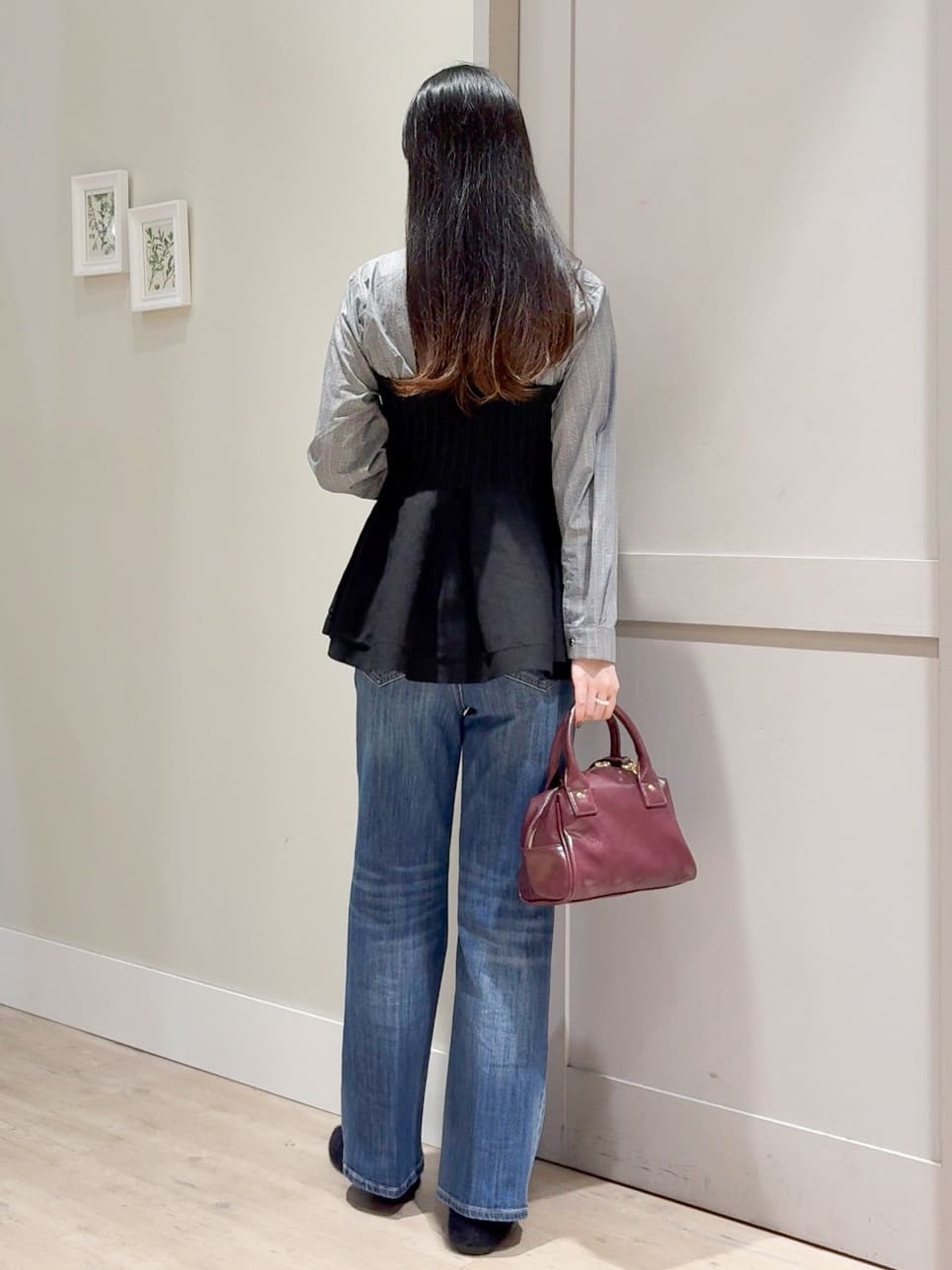Mayuさんの「grove｜一枚でトレンド完成！体型カバーも叶うニットビスチェドッキングブラウス」を使ったコーディネート
