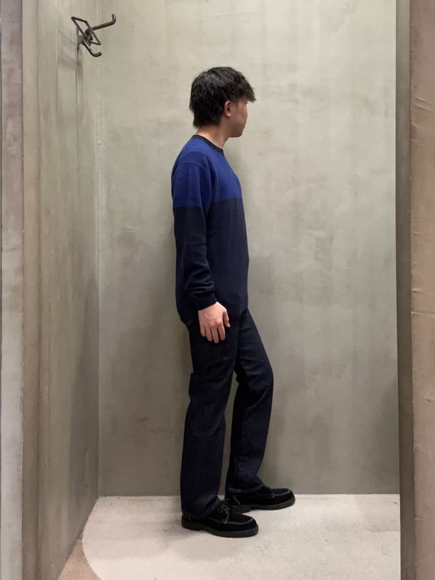 コウノ モトヤさんの「TAKEO KIKUCHI｜【モンスターストレッチ】日本製 ワンウォッシュ デニムパンツ」を使ったコーディネート