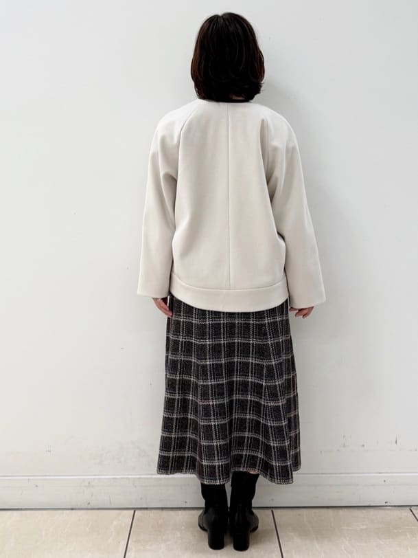 KIKIさんの「Reflect｜【ゆったりシルエット】ジャージメルトンコクーンジャケット」を使ったコーディネート