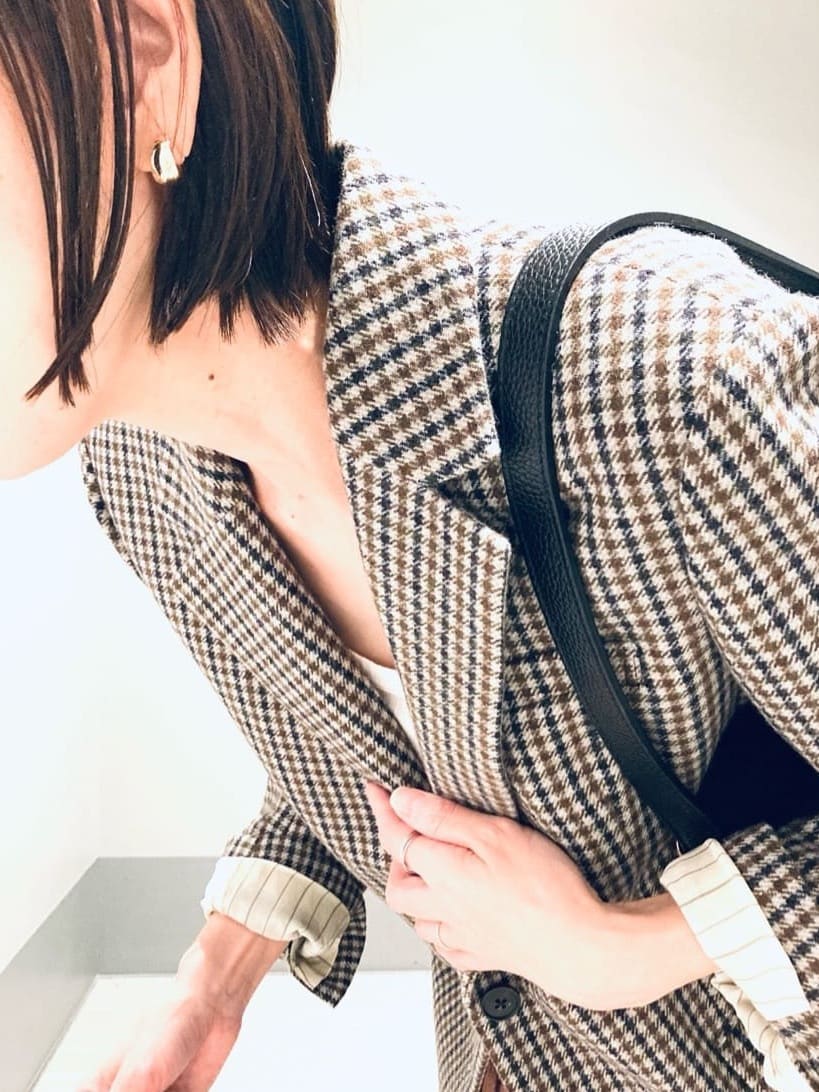 Furuさんの「DRESSTERIOR｜◆【洗える/ストレッチ性/オンオフ】箔プリントプリーツスカート」を使ったコーディネート