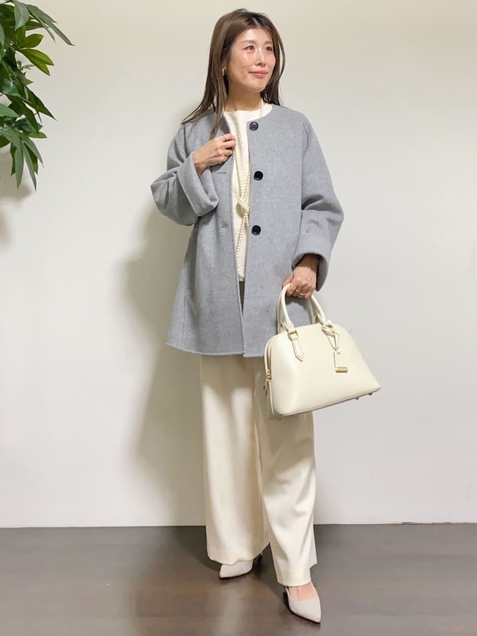 tomoさんの「UNTITLED｜【ミディ丈/軽やか】セミラグランリバー コート」を使ったコーディネート
