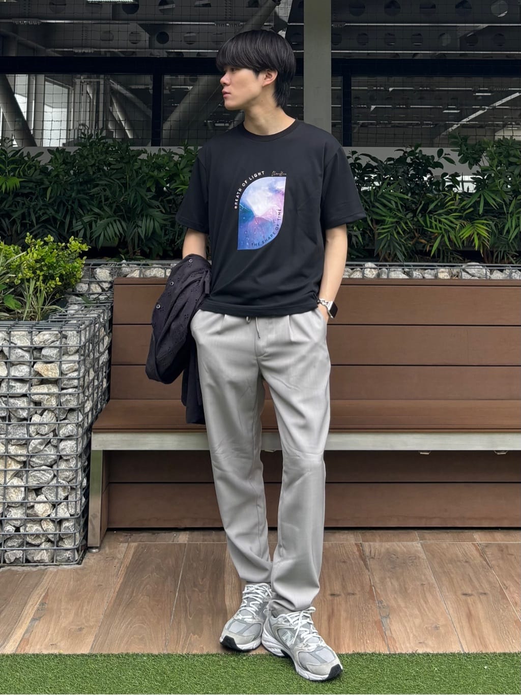 うらしーさんの「THE SHOP TK｜アートグラフィック 半袖Tシャツ 洗濯機OK」を使ったコーディネート