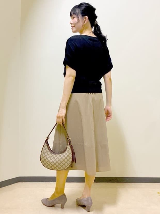  beni_gingerさんの「Reflect｜【WEB先行カラーあり／手洗い可】ジョーゼットスリーブ&times;ニット」を使ったコーディネート