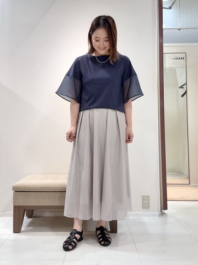 YUIさんの「UNTITLED｜【洗える/五分袖】シアースリーブ プルオーバー」を使ったコーディネート
