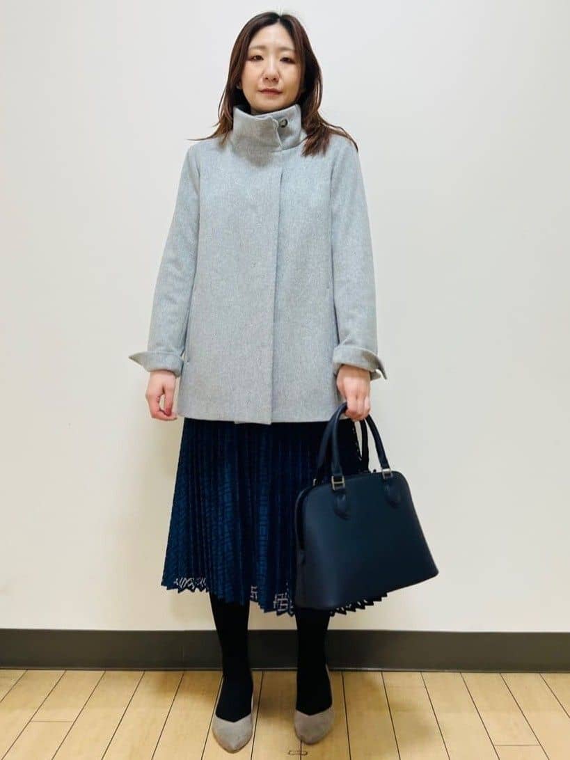 miiiさんの「Reflect｜【SS-4Lサイズ】シフォン&times;幾何柄レースプリーツワンピース」を使ったコーディネート