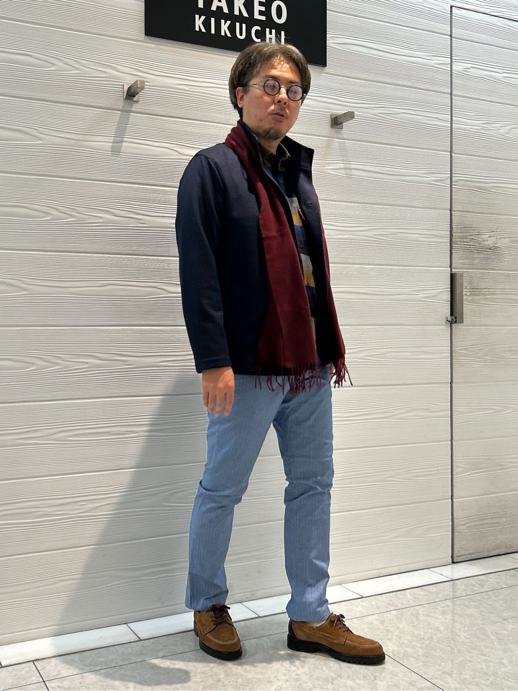すーさんの「TAKEO KIKUCHI｜【DOWN FABRIC】ダウンファブリック スタンドカラーブルゾン」を使ったコーディネート