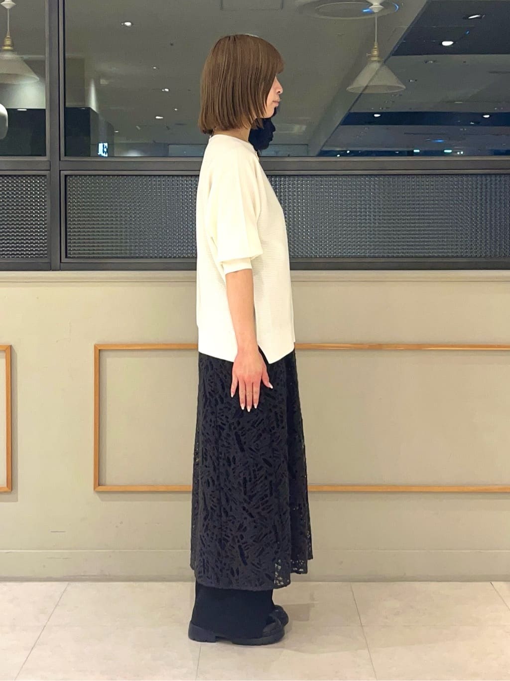 kumiさんの「INDIVI｜【洗える／体型カバー】美シルエットニット」を使ったコーディネート