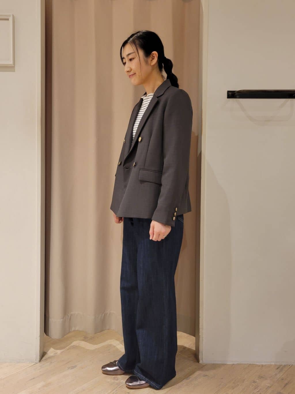 いそさんの「grove｜【カセット服】ダブルブレストテーラードジャケット」を使ったコーディネート