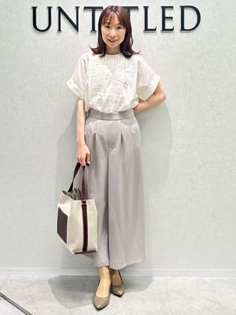 Miwaさんの「UNTITLED｜リーベルラメベア天竺プルオーバファブリック」を使ったコーディネート