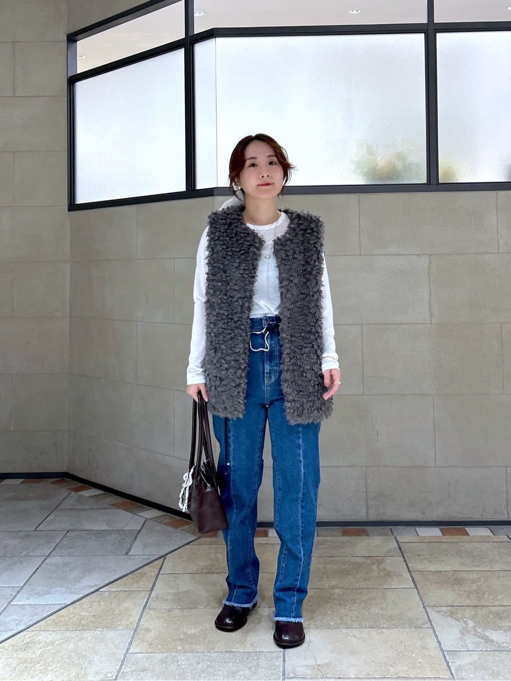 よねさんの「INDIVI｜シグネチャーシアーロンT」を使ったコーディネート