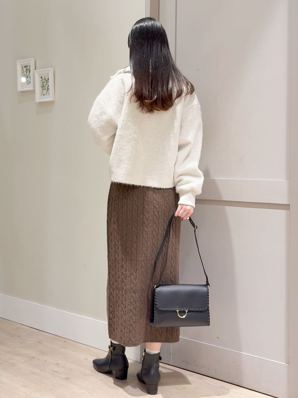 Mayuさんの「grove｜ふんわりと包み込む、リュクスなフェイクファーブルゾン」を使ったコーディネート