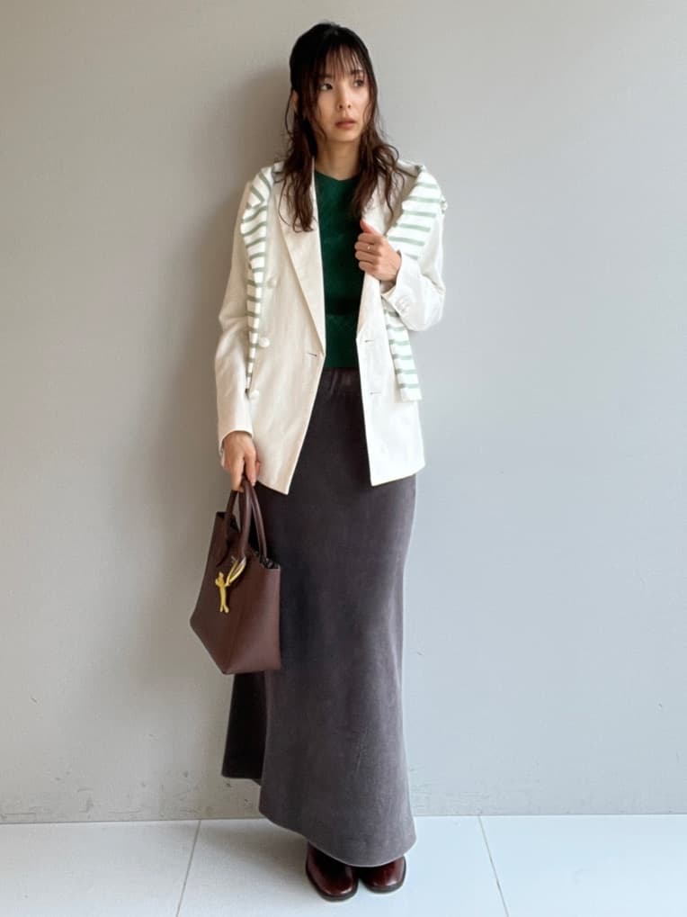 misaさんの「DRESSTERIOR｜【セットアップ可】リネンブレンドダブルブレストジャケット」を使ったコーディネート