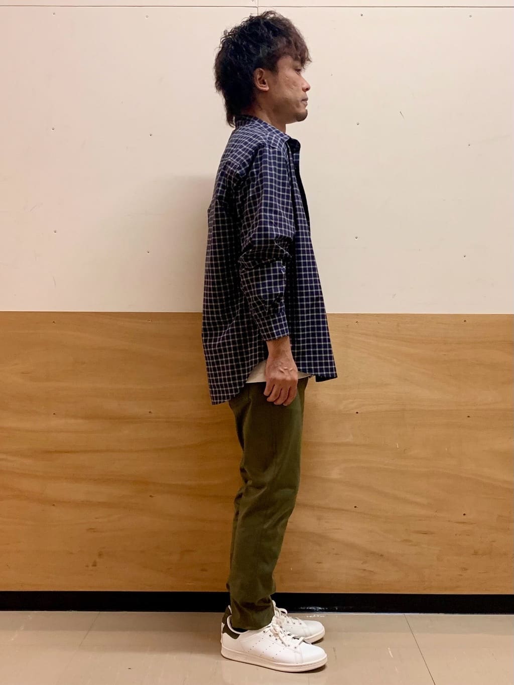 MATUさんの「THE SHOP TK｜チェック＆ストライプ アソート長袖シャツ【洗濯機OK】」を使ったコーディネート