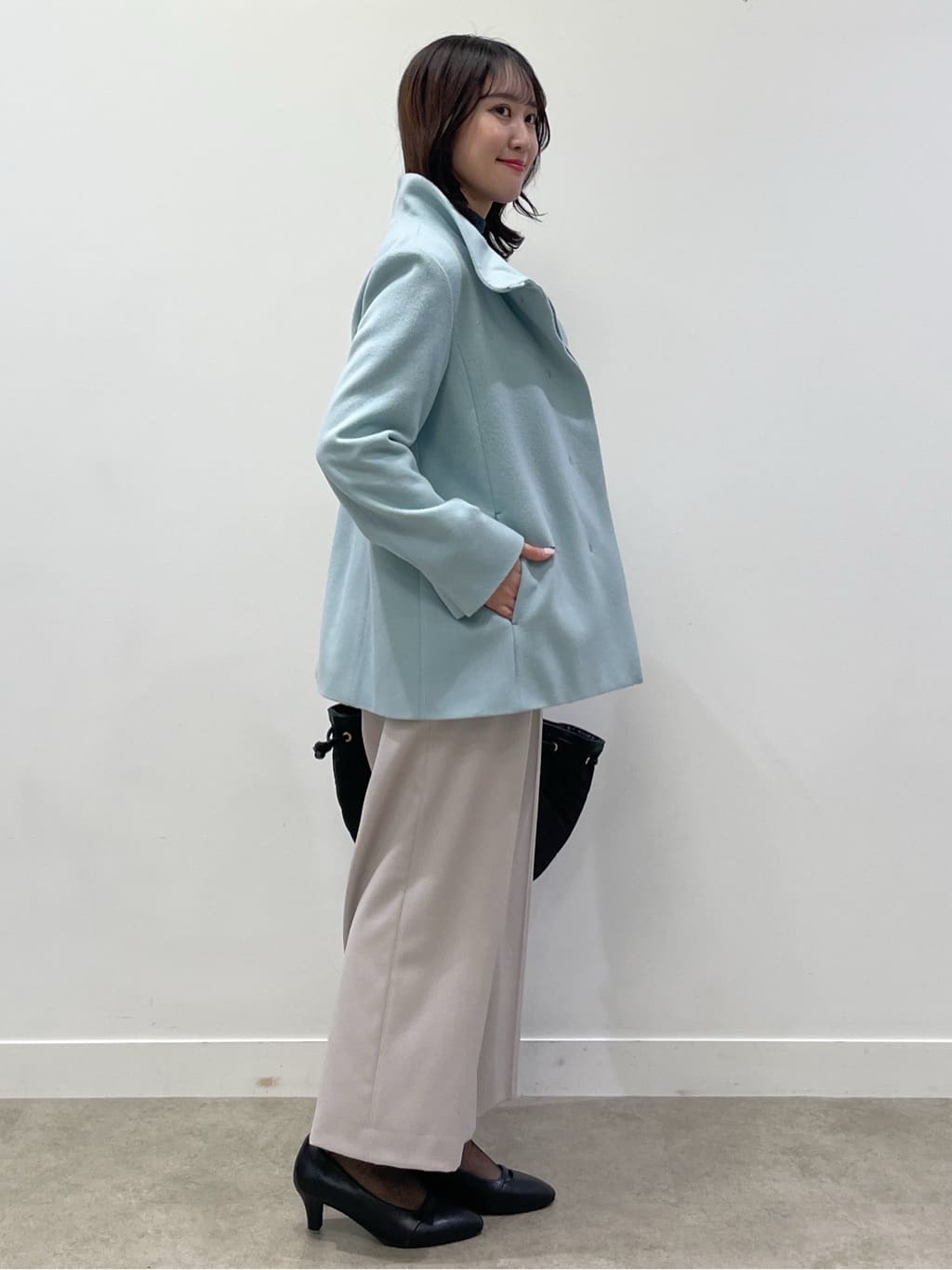 yukariさんの「Reflect｜【SS-4Lサイズ／衿が顔に当たらない◎】スタンドネックミドルコート」を使ったコーディネート