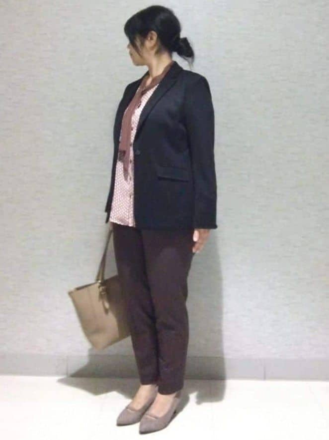 sakoさんの「Reflect｜【レイヤードに◎】ボウタイプリントブラウス」を使ったコーディネート