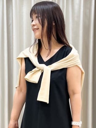 Kiyoさんの「COUP DE CHANCE｜【手洗い可/軽量】シンプルラメ混カーディガン」を使ったコーディネート