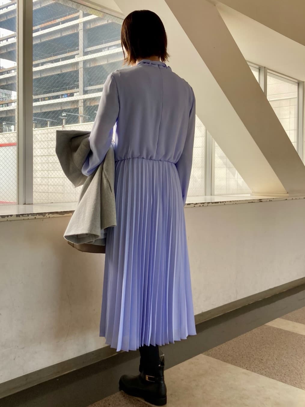 ゆうさんの「UNTITLED｜【フォーマル/洗える】ボウタイ プリーツワンピース」を使ったコーディネート