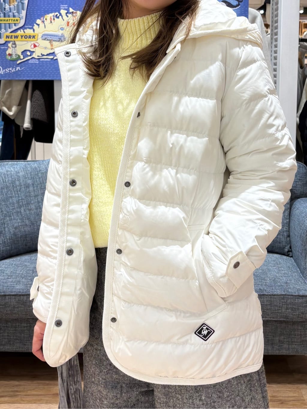 yuinaさんの「Dessin｜【撥水・2WAY】ミュラーダウンコートミドル丈」を使ったコーディネート