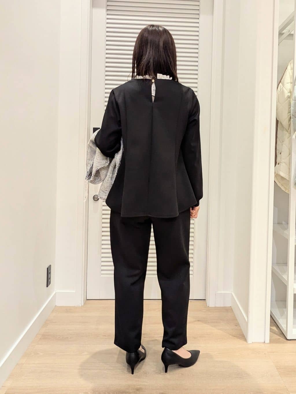 enさんの「Dessin｜【入卒/セレモニー/セットアップ可能】カットジョーゼット2WAYトップス」を使ったコーディネート