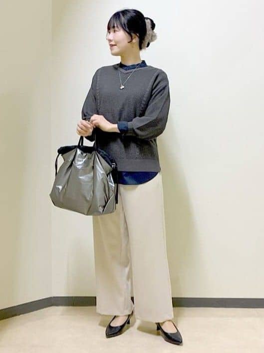  beni_gingerさんの「Reflect｜【パンツ合わせにぴったり◎】ゆったりオフボディニット」を使ったコーディネート