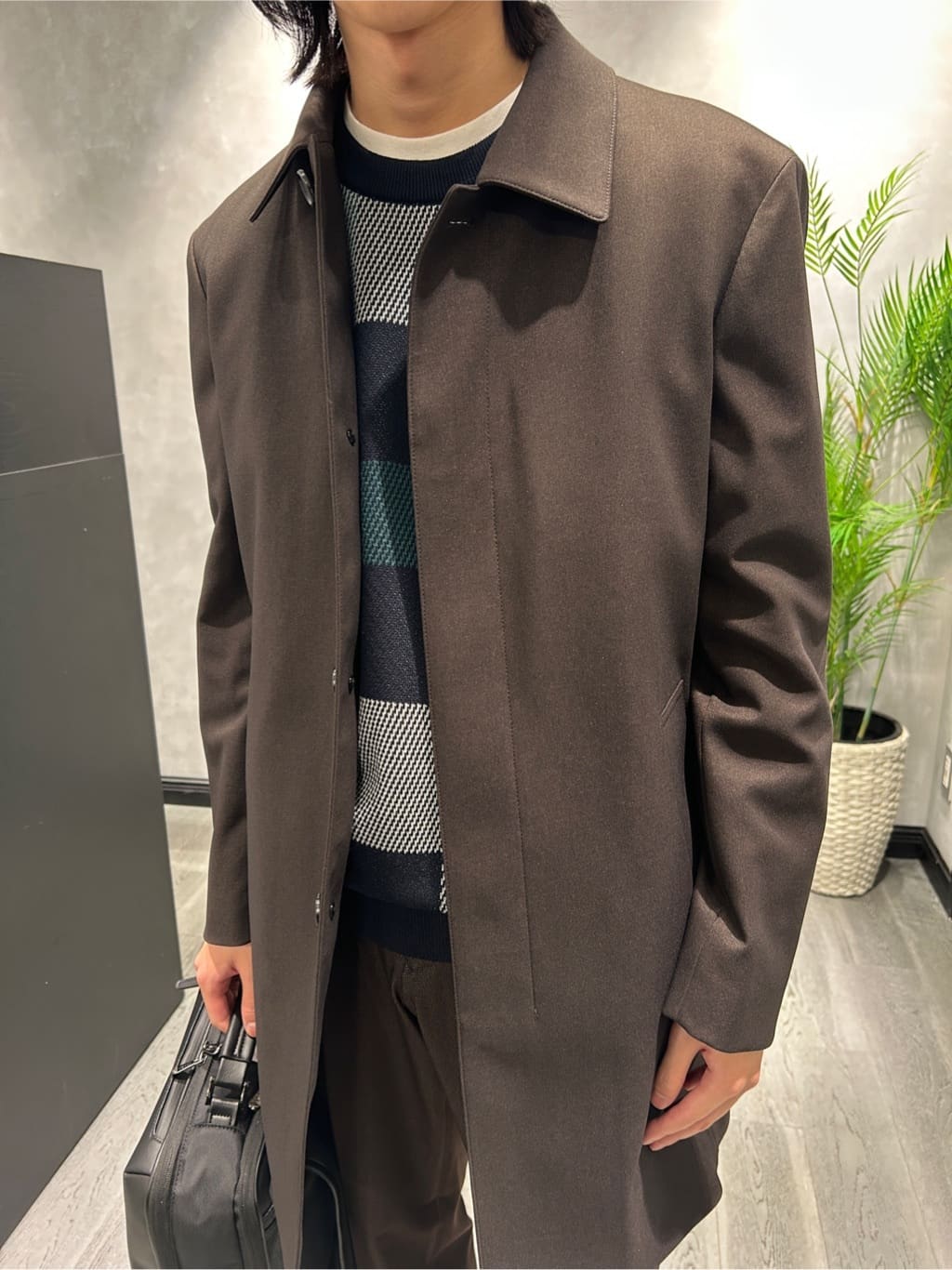 ruiさんの「TAKEO KIKUCHI｜【ダウンライナー付き】メランジ ステンカラー コート」を使ったコーディネート