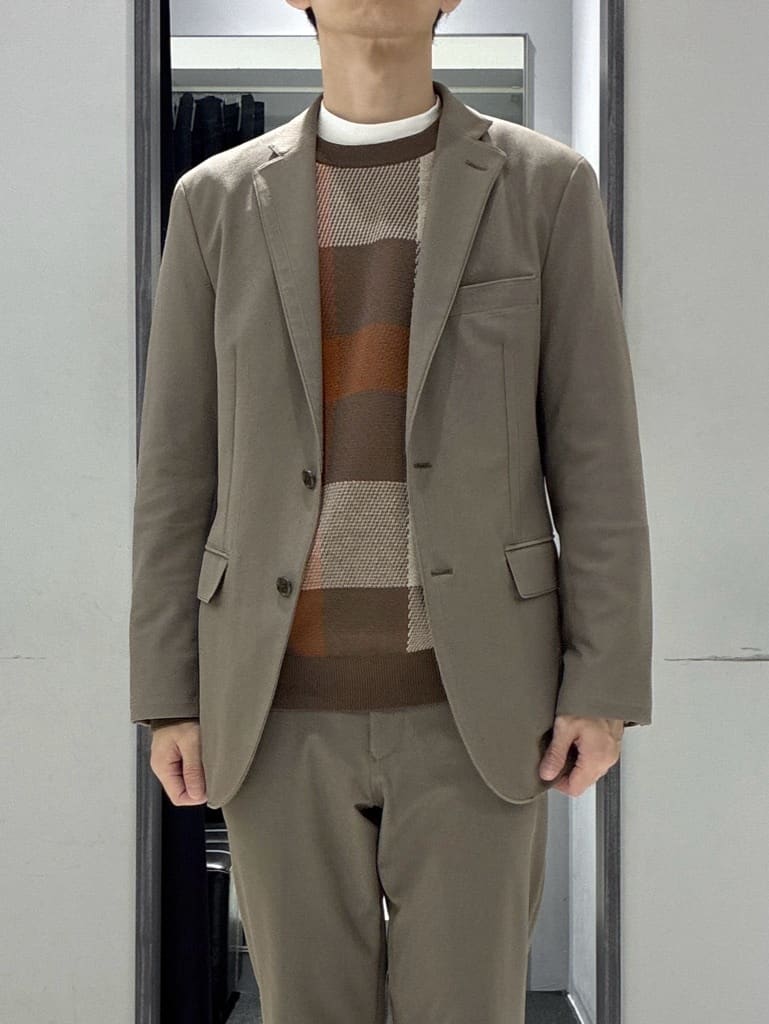 わいずみさんの「TAKEO KIKUCHI｜【360&deg;ストレッチ／セットアップ対応】None Of Stress ジャケット」を使ったコーディネート
