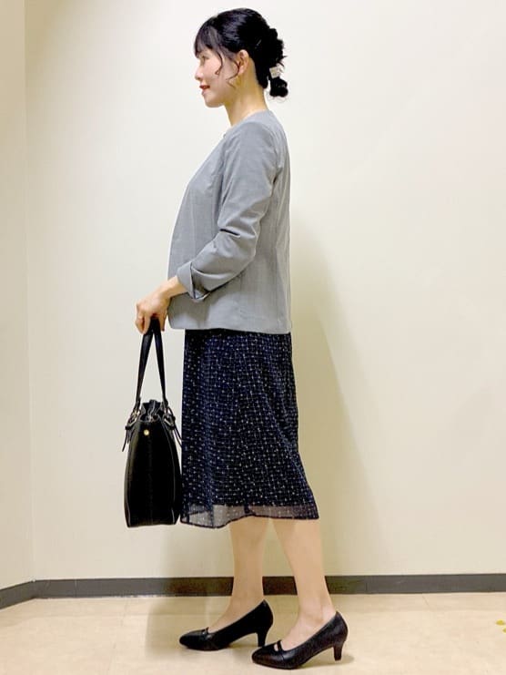  beni_gingerさんの「Reflect｜【WEB先行カラーあり／マシンウォッシュ可／ナローベルト付き】オフボディツイードチェックワンピース」を使ったコーディネート