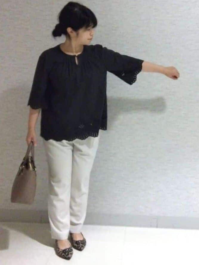 sakoさんの「Reflect｜パール調リングネックレス」を使ったコーディネート