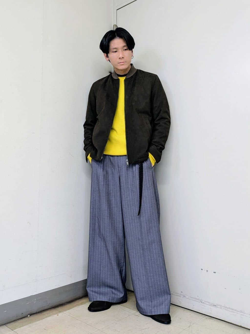 ryoさんの「TAKEO KIKUCHI｜アマレッタ（R）スウェード MA－1 ブルゾン」を使ったコーディネート