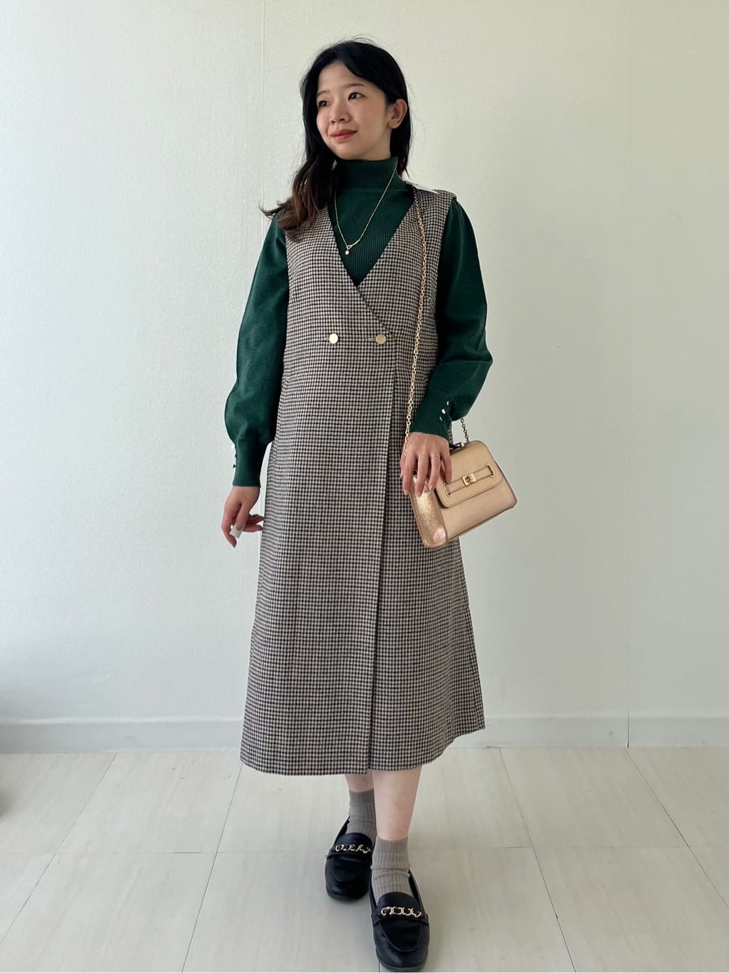 Mori Moriさんの「index｜ラップ風ツイードジャンスカ【洗濯機OK／防シワ】」を使ったコーディネート
