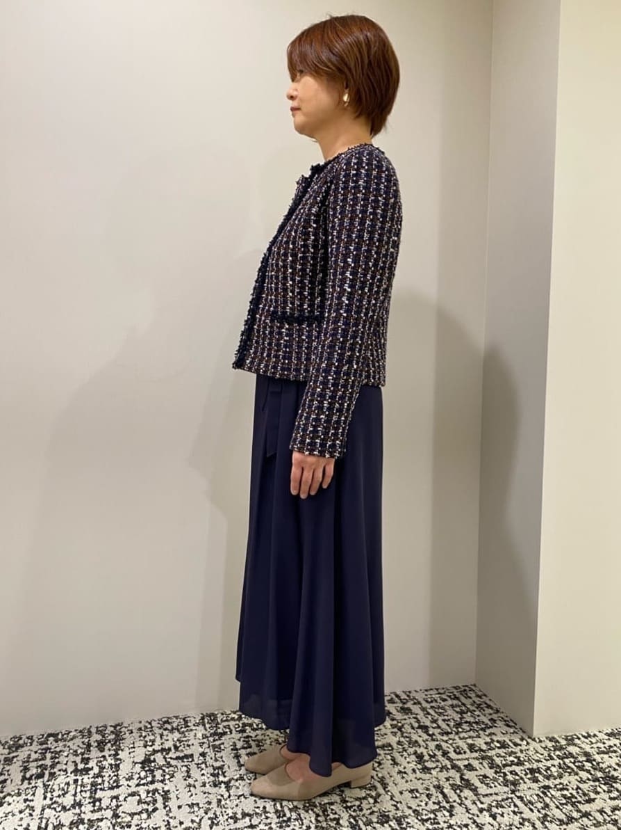 miyukiさんの「UNTITLED｜【日本製／セットアップ可】ファンシーツィードのショート丈ジャケット」を使ったコーディネート