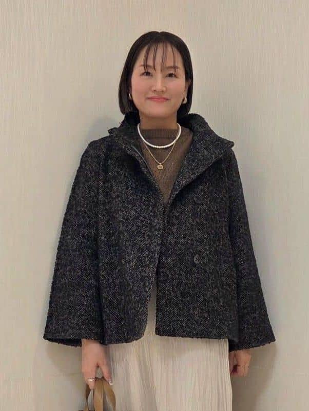 naokoさんの「UNTITLED｜【エレガント／ミディアウター】ミックスヘリンボンコート」を使ったコーディネート