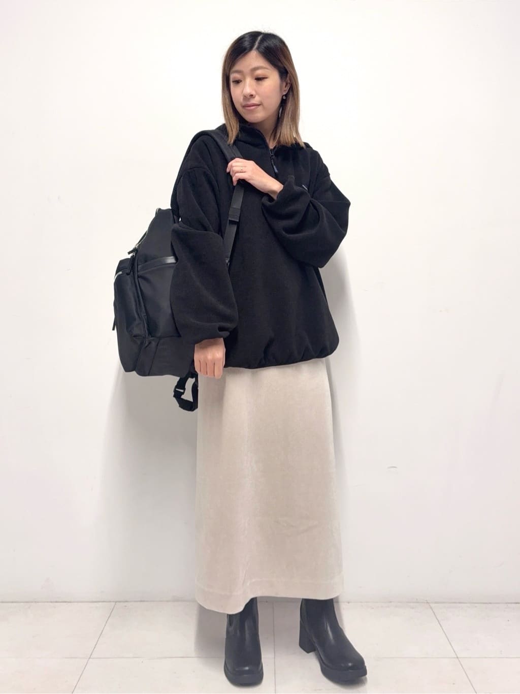Nishijimaさんの「DRESSTERIOR｜◆THOUSAND MILE（サウザンドマイル）KNIT FLEECE HALF ZIP PARKA」を使ったコーディネート