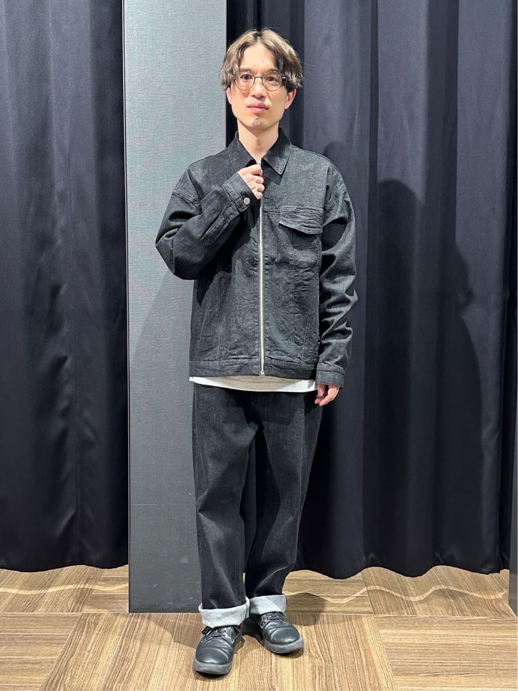 tomoyaさんの「THE SHOP TK｜コットンデニムブルゾン 【セットアップ可】」を使ったコーディネート