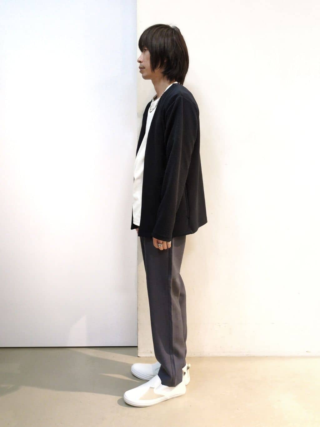takeさんの「THE SHOP TK｜◆ミニフクレアンサンブルカーディガン 【長袖カーディガン＋半袖Tシャツセットアイテム】」を使ったコーディネート