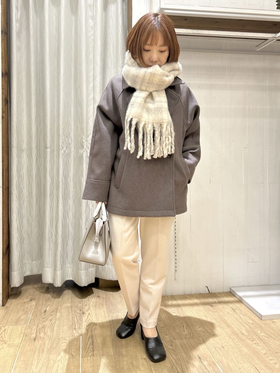 ga_riさんの「THE SHOP TK｜【着丈選べる/XS～XLサイズ】あったか裏起毛テーパードパンツ」を使ったコーディネート