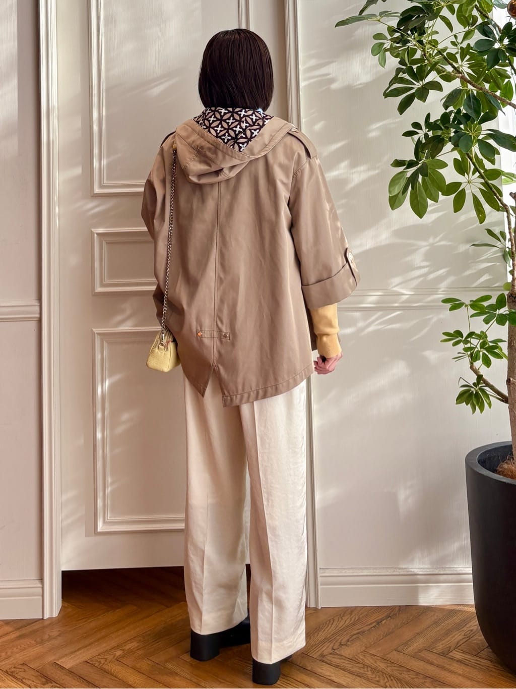 nakaoさんの「DRESSTERIOR｜【ウォッシャブル/撥水素材】Ａライン ショートモッズコート」を使ったコーディネート