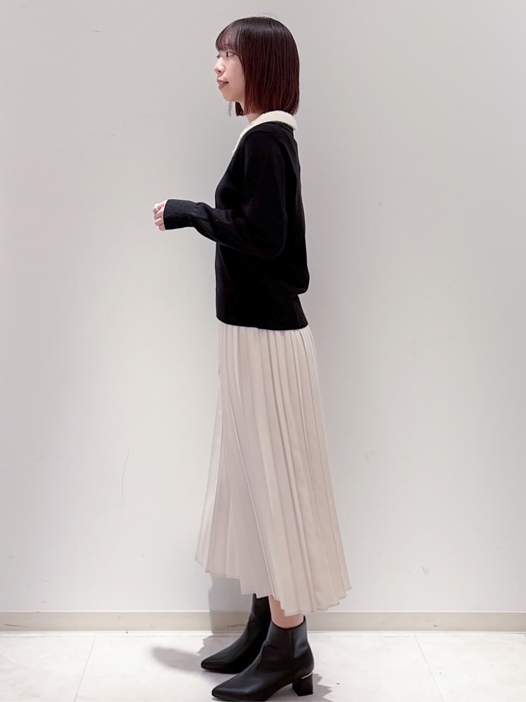 yurinaさんの「index｜プリーツスカート【洗濯機OK】」を使ったコーディネート