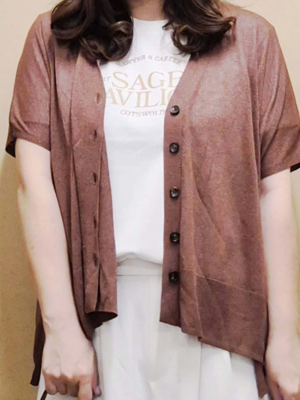 ひさえさんの「THE SHOP TK｜カレッジ＆フォトプリントTシャツ【洗濯機OK】」を使ったコーディネート