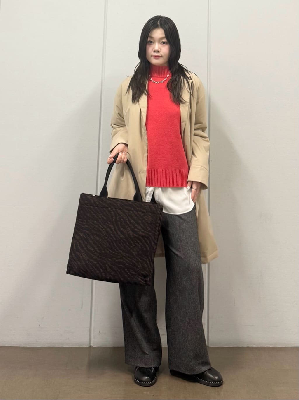 mizukiさんの「INDIVI｜【超軽量／蓄熱】ライトパフチェスターコート」を使ったコーディネート