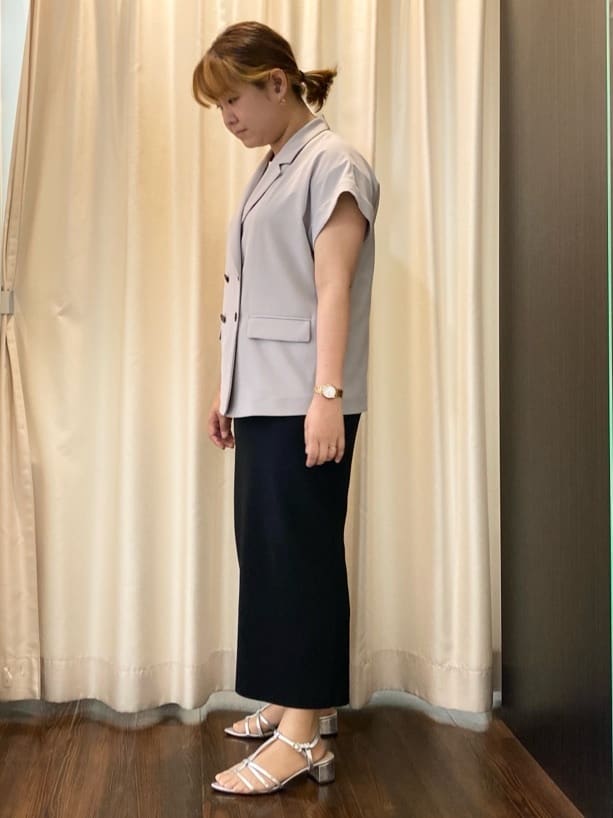 Ayaさんの「UNTITLED｜◆【セットアップ可能/接触冷感/イージーケア】リラクミスト　ハーフスリーブジャケット」を使ったコーディネート
