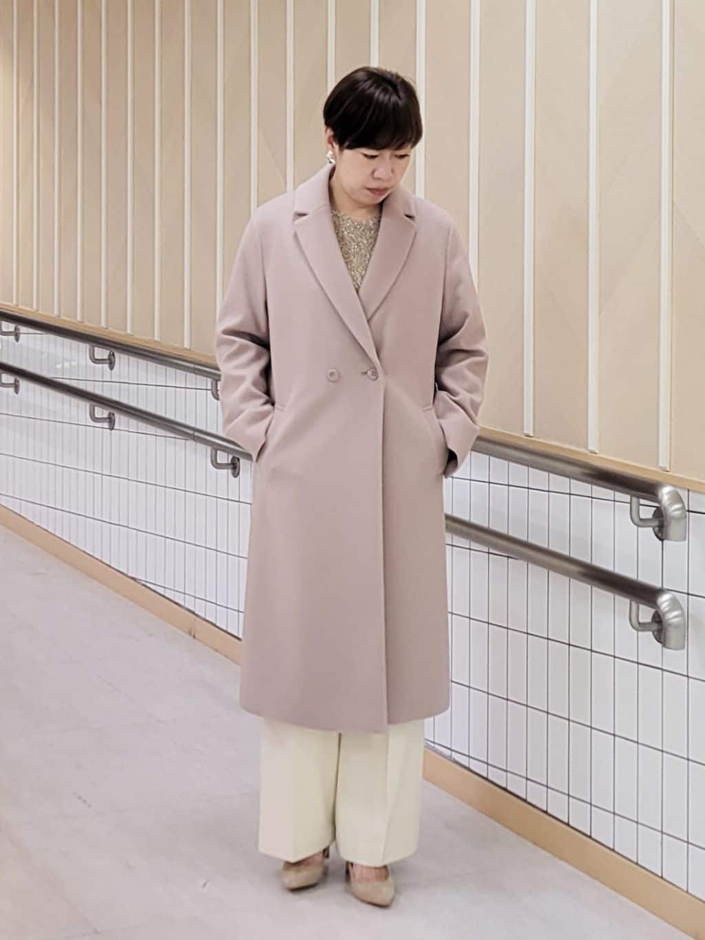 tomoさんの「COUP DE CHANCE｜【日本製】チェスター風コート」を使ったコーディネート