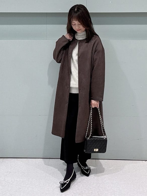 makiさんの「UNTITLED｜【大人な品格/ふわふわニット】フォックスカシミヤ コクーンニット」を使ったコーディネート