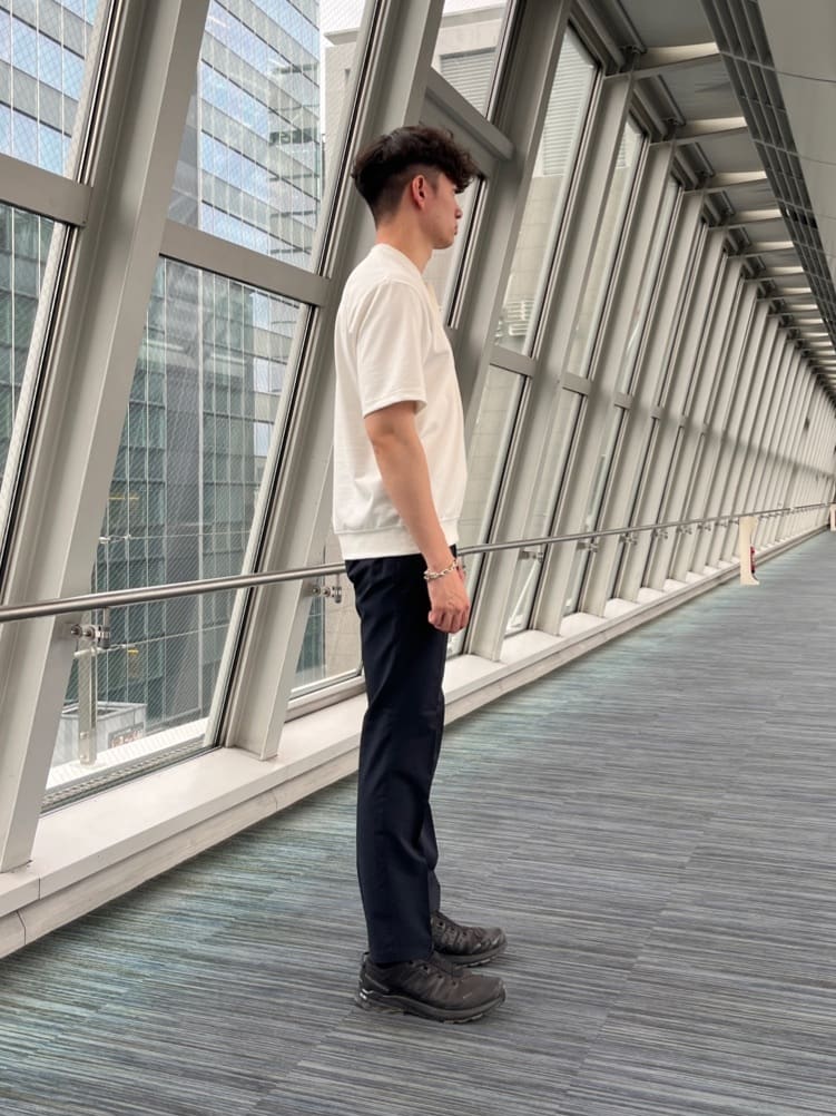 Tsubasaさんの「TAKEO KIKUCHI｜【抗菌防臭】COOL DOTS（R）ドビープリント パンツ」を使ったコーディネート